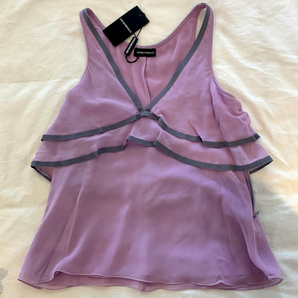 ⭐️ NWT Emporio Armani 100% Mulberry Silk Top